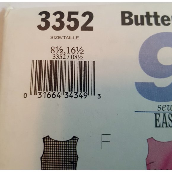 Uncut Butterick 3352 Sewing Pattern Child's/ Teen Girl's Clothes Sz 8 1/2-16 1/2 - Picture 2 of 4